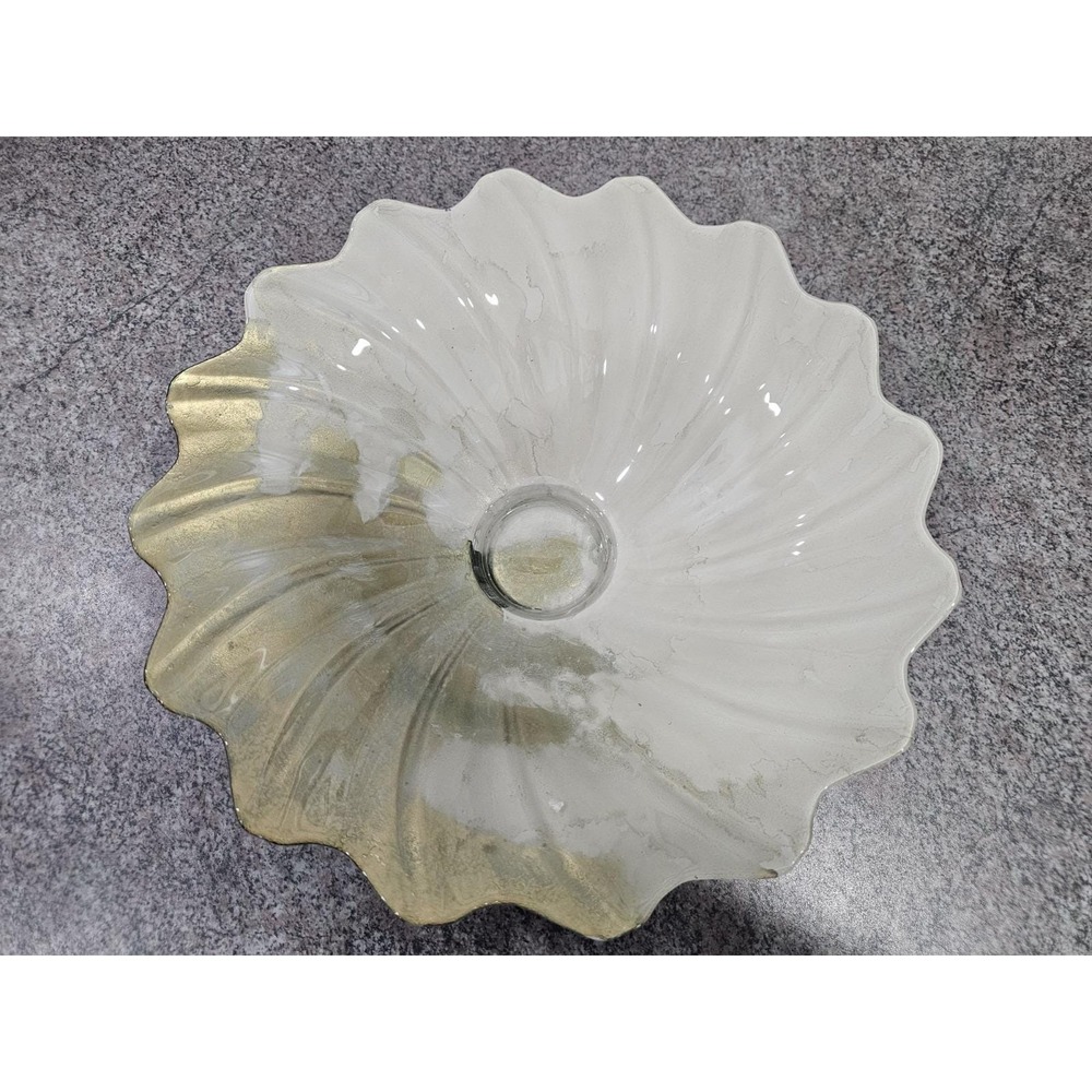 vintage iridescent glass bowl,